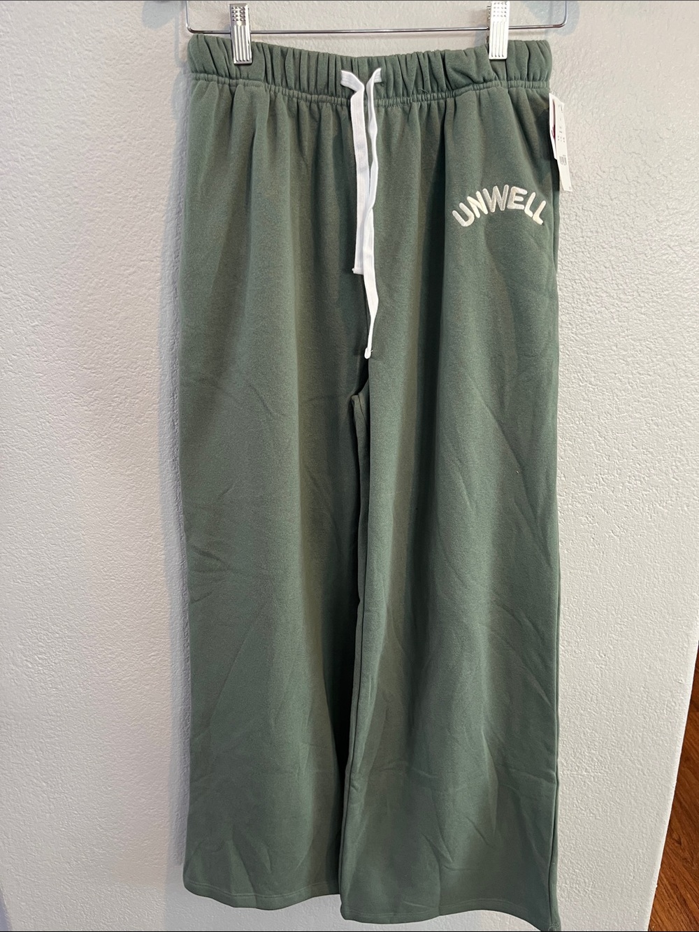 Unwell Olive Green Relaxed-Fit Sweatpants with Drawstring